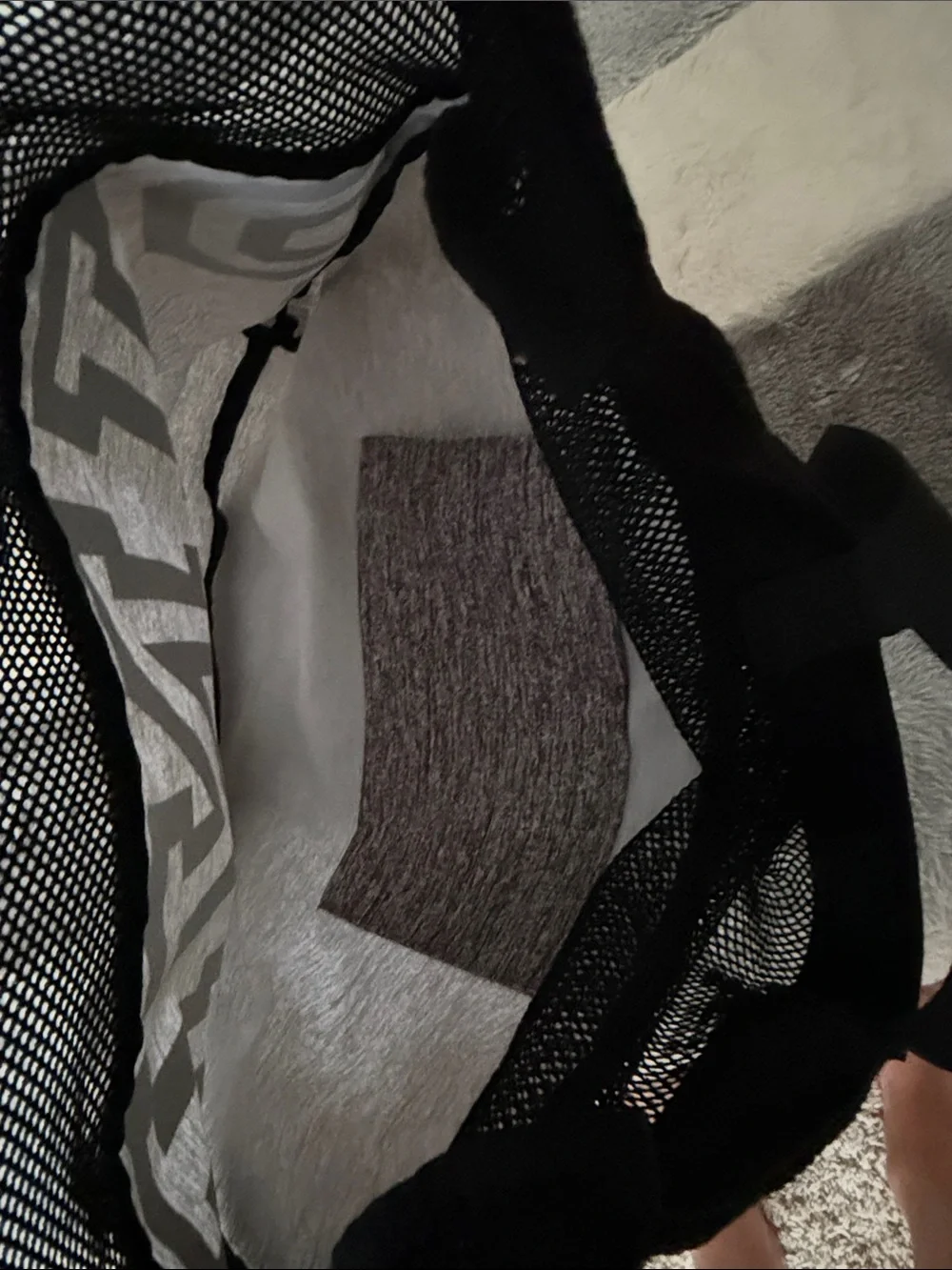 PINK Victoria's Secret Black & Gray Logo Tote